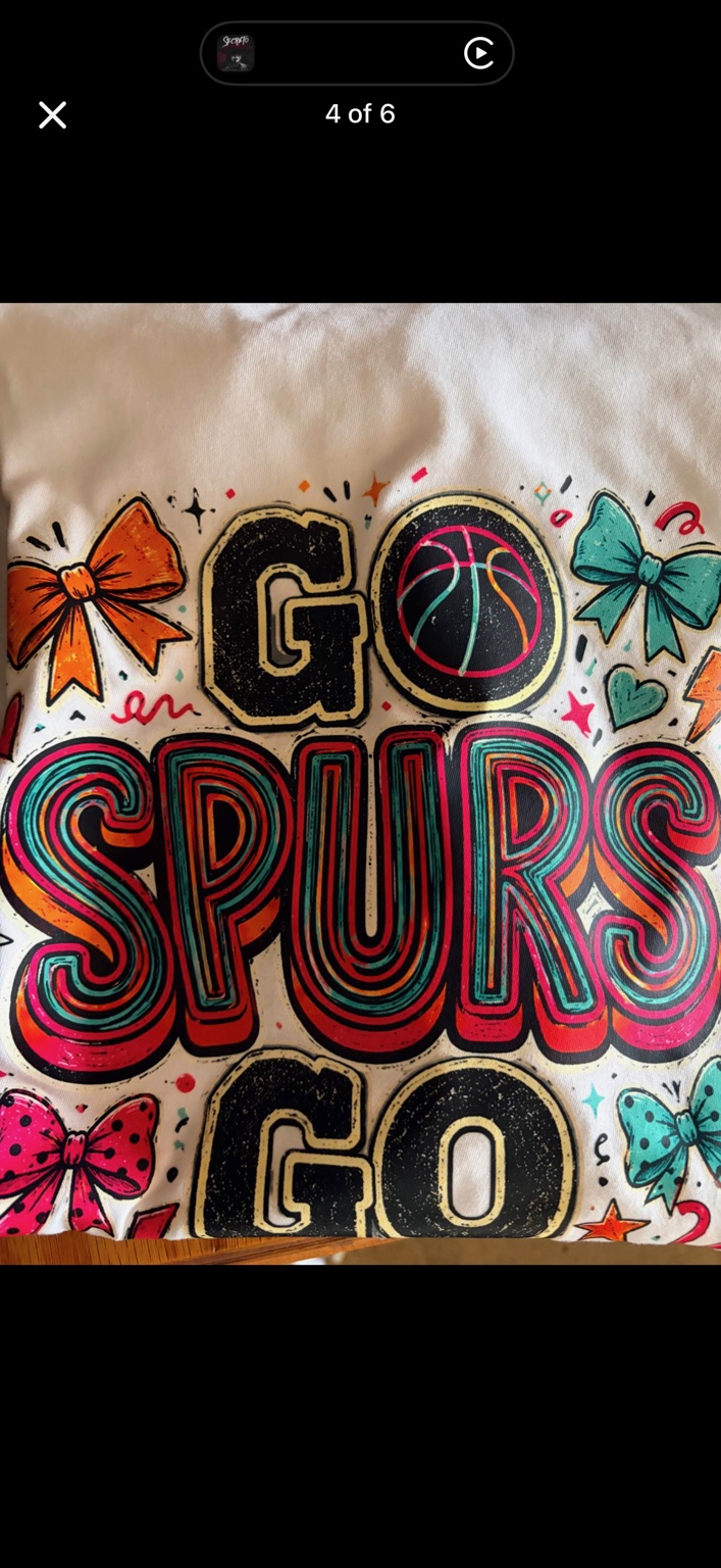 Colorful Spurs bow custom graphic
