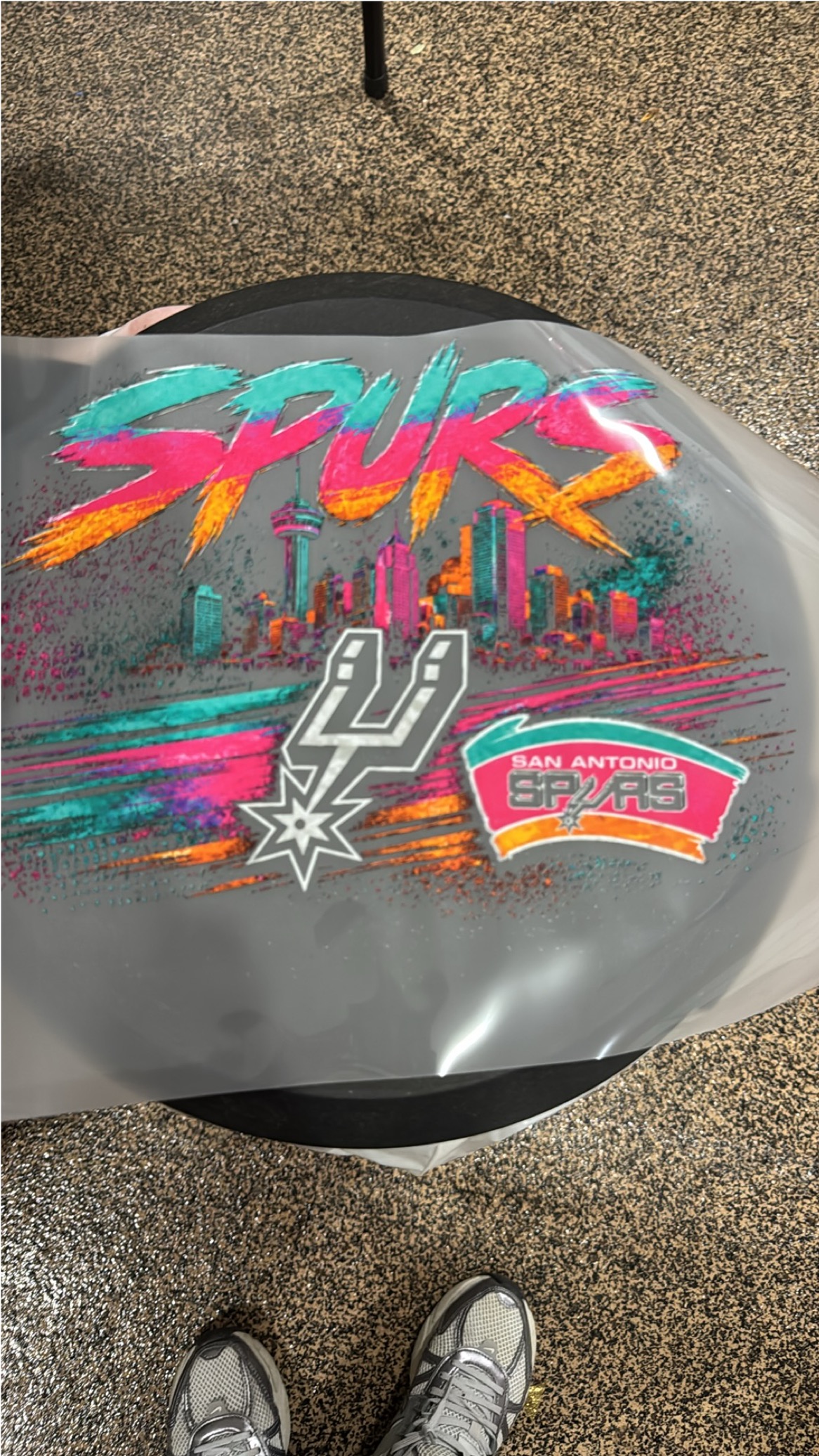 Neon Spurs city custom graphic